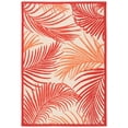 thumbnail image 2 of SAFAVIEH Courtyard Ivon Palm Leaves Indoor/Outdoor Area Rug, Terracotta/Beige, 6'7" x 9'6", 2 of 4
