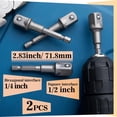 thumbnail image 2 of HUGFEGWE 2 Pack 1/2" Square Impact Adapter, Extension Impact Driver Bit Set, Socket Bit Adapter, 1/4" Hex Shank to Drive Adapter for Automotive DIY CA919-164923, 2 of 6