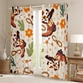 thumbnail image 2 of Manfei Cartoon Groovy Daisy Curtains Pack of 2 (42x84 Each), Rustic Cowgirl Cowboy Curtains Blackout, Bohemian Western Theme Bedroom Curtains, Living Room Curtains Decor, 2 of 6