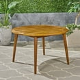 thumbnail image 5 of 47.25" Square Acacia Wood Patio Dining Table - Teak Finish Outdoor Table for Garden, Backyard & Poolside, Water-Resistant & Weatherproof, 5 of 11