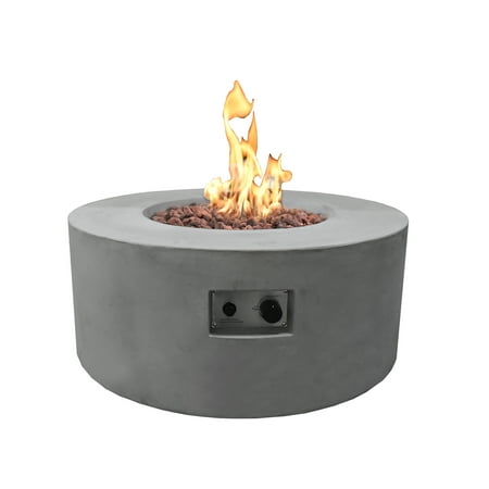 Modeno Outdoor Tramore Fire Pit Table Grey Durable Round Fire Bowl