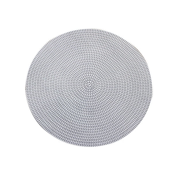 Posavasos redondos de 15 pulgadas de diámetro, respetuosos con el medio ambiente, de PVC, antideslizantes, resistentes al desgaste, con aislamiento térmico, color plateado