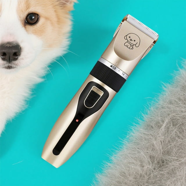 Tondeuse à Poils d'Animaux Silencieuse Rechargeable Kit de Toilettage pour Chiens et Chats avec Réglable