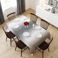 thumbnail image 6 of Brown Grey Table Cloth Waterproof Tablecloths, Gray Farmhouse Modern Rustic Tablecloth Dining Table Cover for Kitchen Party Tabletop Outdoor, Rectangle Tablecloth 54x108 Inch, 6 of 9