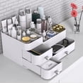 thumbnail image 5 of Organizador de maquillaje sofisticado, diseño de apariencia elegante para guardar joyas, pinceles, lápices labiales y cremas, almacenamiento clasificado con cajones para cosméticos, materiales de, 5 of 5