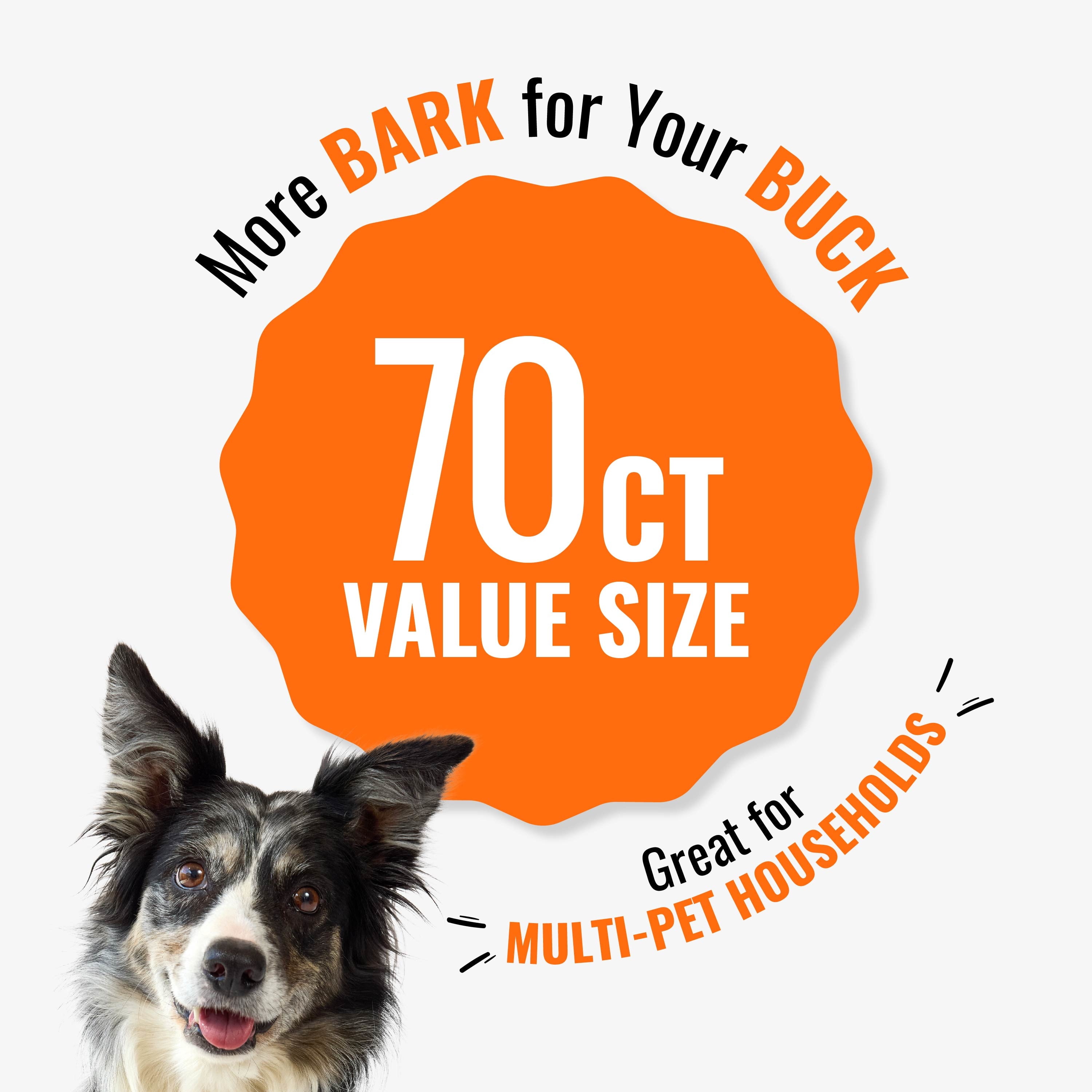 (3 pack) Good 'n' Fun Triple Flavor Twists, Rawhide Chews for All Dogs, 70 Count