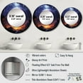 thumbnail image 4 of Designart "Dreaming Landscape of Orbital Overture I" Abstract Landscapes Purple Large Round Mirror - Round Office Mirror Wall Decor - Modern Round Printed Mirror - 29" x 29", 4 of 6