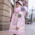 thumbnail image 4 of Usaibhir Girls Hooded Long Puffer Winter Coat, Shiny Iridescent Quilted Kids Jacket for Girls Ages 6-16, 4 of 5