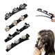 thumbnail image 1 of Pinzas para el cabello XINYU trenzadas con piedras de cristal brillantes juego de 6, 1 of 7