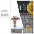 thumbnail image 4 of Sunflower Curtains, Rustic Farmhouse Vintage Black Grey Wooden Yellow Sunflower Butterfly Print Blackout Window Treatments for Kitchen Bedroom Livingroom Cafe, 84" W X 84" L, 4 of 6