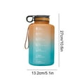 thumbnail image 5 of Linyer 2.2L Motivating Water Bottle Half Gallon Jug with Time Marker Straw Container Sports Mug Accessories Hiking Camping Orange Green, 5 of 8