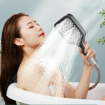 Latrodar Shower - High-Pressure Handheld Showerhead - Hard Water High Pressure7 Eco-Friendly Material Can Be Used For Home Gray 10.4x4.8 Inch Home Essentials