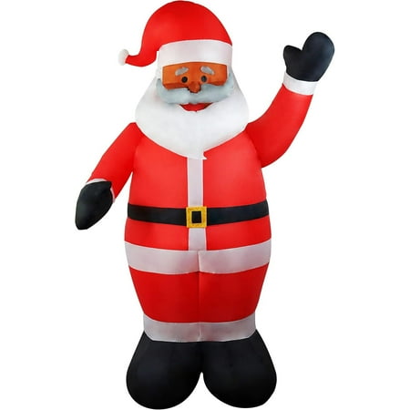 6 Ft Christmas Inflatable Santa Claus - Black Santa Inflatable Yard Decoration Christmas Inflatables