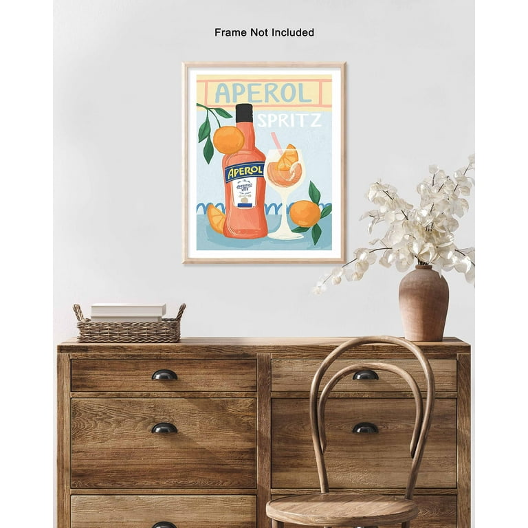 Poster Master Vintage Illustration Poster - Retro Advertising Print - Aperol  Spritz, Cocktail, Alcohol Bottle, Orange - 11x14 UNFRAMED Wall Art - Gift  for Artist, Friend - Wall Decor for Kitchen, Bar 