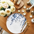 thumbnail image 2 of Blue Eucalyptus Leaves Round 13 Inch Placemats Set of 6, Weeping Spring Botanical Summer HeatResistant Non Slip Place Mats for Dining Table, Wipeable Braided Kitchen Table Mats for Housewarming, 2 of 9