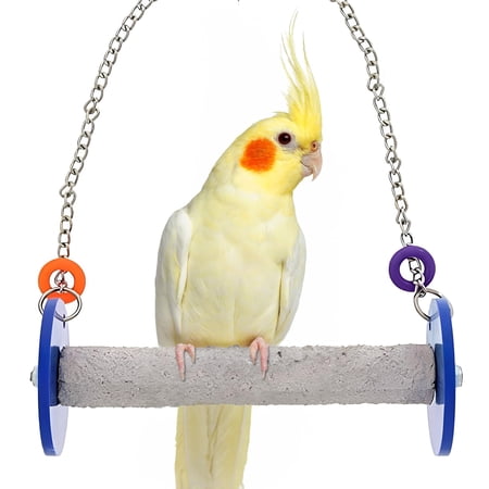 Sweet Feet and Beak Roll Swing and Perch Bird Toys - Keeps Nails and Beak in Top Condition - Handmade Pet Supplies - Safe and Non-Toxic Bird Cages Accessories - Parrot Toys
