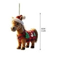 thumbnail image 3 of Christmas Horse Ornaments Christmas Tree Hanging Decorations Wooden Horse Decorations Vintage Animal Hanging Ornaments Western Theme Party Decor for Xmas Tree Home Decor（A), 3 of 5