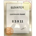 Elevator Certificate Frame 8.5x11 (Lockable !!!, Stainless Steel, Heavy
