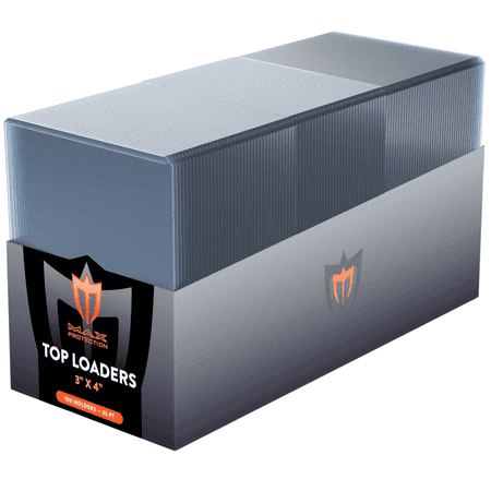 Max Protection 35pt Top Loaders (100ct) for Cards. Premium 3x4" crystal clear hard plastic sleeves for baseball/sports card protection.