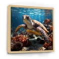 thumbnail image 2 of Designart "Emblematic Turtle Insight I" Animals Turtle Floater Framed Canvas Prints, 2 of 5