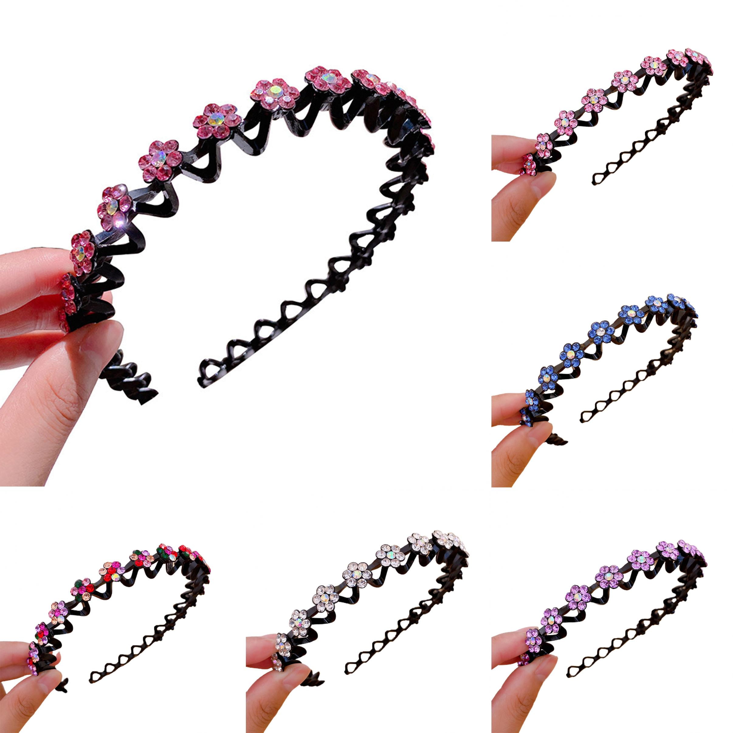 Limei Rhinestone Teeth Comb Headbands Flower Crystal Headband Wave