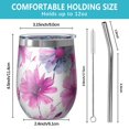 thumbnail image 5 of 12oz Stainless Steel Insulated Wine Tumbler with Lid and Straw – Double Wall Vacuum Mug for Hot & Cold Drinks, 304 Steel Interior, Sweat-Free Design, 5 of 5