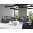 thumbnail image 2 of Ottomanson Founders Sleeper Loveseat, Black Leatherette Fabric, 2 of 6