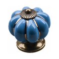 thumbnail image 1 of Decor Set of 1 Vintage Ceramic Pumpkin Drawer Pulls - Blue, 1 of 5