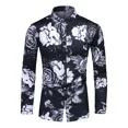 thumbnail image 1 of Camisa De Manga Larga Con Estampado Vintage Para Hombre, 1 of 3