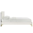 thumbnail image 2 of Modway Leah Chevron Tufted Performance Velvet King Platform Bed in White, 2 of 8