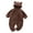 Brown, variant on Lopecy-Sta Casual Rompers for Newborn Baby Jumpsuit Hooded Fleece Zip Up Rompers Long Sleeve Onesies Outwear Outfits