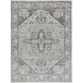 thumbnail image 2 of Hauteloom Liverpool Traditional Medallion Bedroom Living Room Area Rug - Oriental Carpet - Vintage Bohemian Farmhouse - Brown, Grey - 7'10" x 10', 2 of 12