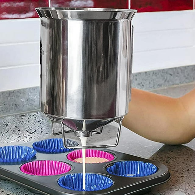 Dispensador de masa para panqueques - Aparatos de cocina para el hogar de fácil vertido - Horneado perfecto de cupcakes, waffles, pasteles, Macarena Dispensador de masa