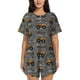 thumbnail image 1 of Balery Construction Machines Conjunto de Pijama para Mujer con Estampado, Dos Piezas de Manga Corta y Shorts, Ropa de Dormir Suave con Cuello Redondo y Bolsillos-Medium, 1 of 6