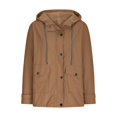 thumbnail image 3 of LOVZFMLL Vestes pour Femmes Vestes Solides Extérieur Grande Taille Imperméable Coupe-Vent avec Poche, 3 of 5