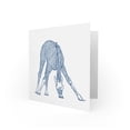 thumbnail image 2 of Giraffe Eating Blue Sketch Pen Animal Greetings Card Plus Envelope Blank inside, 2 of 3
