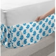 thumbnail image 2 of Nautical Bed Skirt, Watercolor Depiction of Repeated Sea Shells on Plain Backdrop Art Print, Elastic Bedskirt Dust Ruffle Wrap Around for Bedding Decor, 4 Sizes, White and Azure Blue, by Ambesonne, 2 of 2