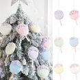 thumbnail image 2 of Adornos navideños de 14 cm con espiral redonda de color rosa y azul para decoración de fiestas navideñas, colgantes para árboles de Navidad, regalos de Año Nuevo para niños, 2 of 5