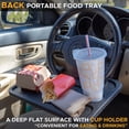 thumbnail image 3 of EcoNour 2 in 1 Car Steering Wheel Desk, Tray for Laptop Car Mount with Pen Holder| Food Tray for Eating with Drinks Holder | Multipurpose Travel Car Accessories, 3 of 8