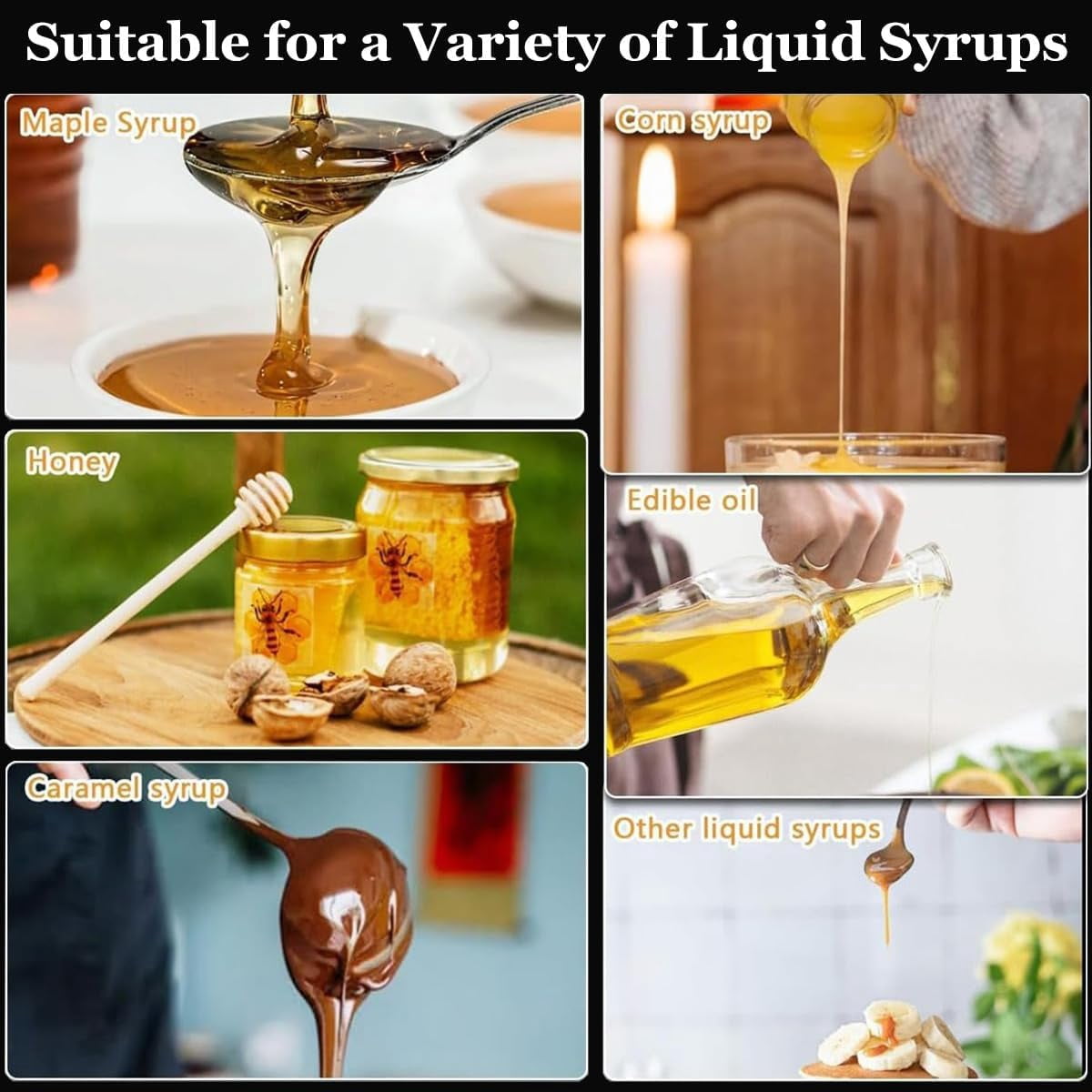 12oz Glass Honey Dispenser with Base – No-Drip, Easy-Pump Design for Mess-Free Pouring, Honey Container with Handle, Ideal for Syrup & Jam
