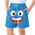thumbnail image 2 of Xuhomer Summer Swim Trunks for Boys Teens Funny Print Drawstring Elastic Waist Beach Shorts Casual Loose Vacation Bathing Suit 6-15T, 2 of 7