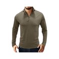 thumbnail image 1 of SAYOO Camiseta de manga larga para hombre, cuello alto, color sólido, jersey con escote de cremallera suave, tops informales ajustados para hombre SAYOO S M L XL XXL, 1 of 7