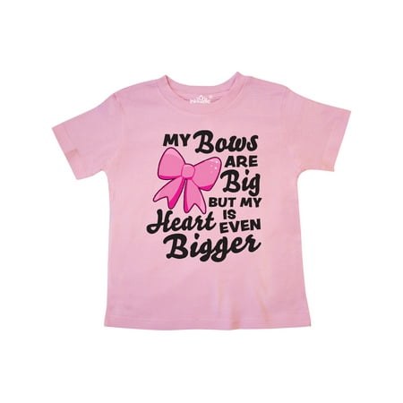 

Inktastic My Bows are Big But My Heart is Even Bigger Gift Toddler Boy or Toddler Girl T-Shirt