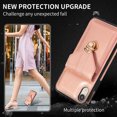 thumbnail image 3 of Crossbody Wallet Women Case for iPhone XS, iPhone X,[RFID Blocking] Credit Card Holder with Should Strap,Premium PU Leather Purse Metal Buckle Folio Flip Cover For iPhone X/XS, Rosegold, 3 of 8