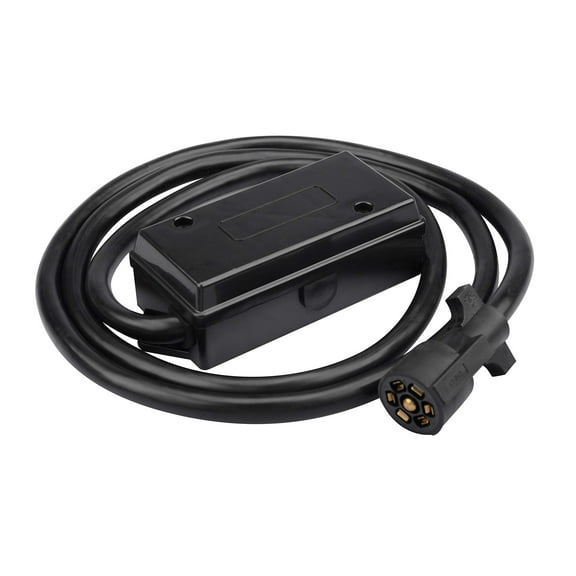 6FT 7 Pin Trailer Wiring Harness with Junction Box Heavy Duty 7 Way Trailer Plug, Waterproof 7 Wire Cable, Universal Trailer Wire Kit for RVs, Campers, Trailers by LifeSupplyUSA