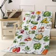 thumbnail image 3 of Fleece Blanket Country Vegetables Blankets, Soft Cozy Warm Flannel Throw Blanket, Rustic Farmhouse Plant Theme Blanket for Bed Couch Sofa,40x60In, 3 of 9