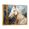 thumbnail image 2 of Designart "Spirit Of Equus Beige Horse" Animals Floater Framed Canvas Art Print, 2 of 7