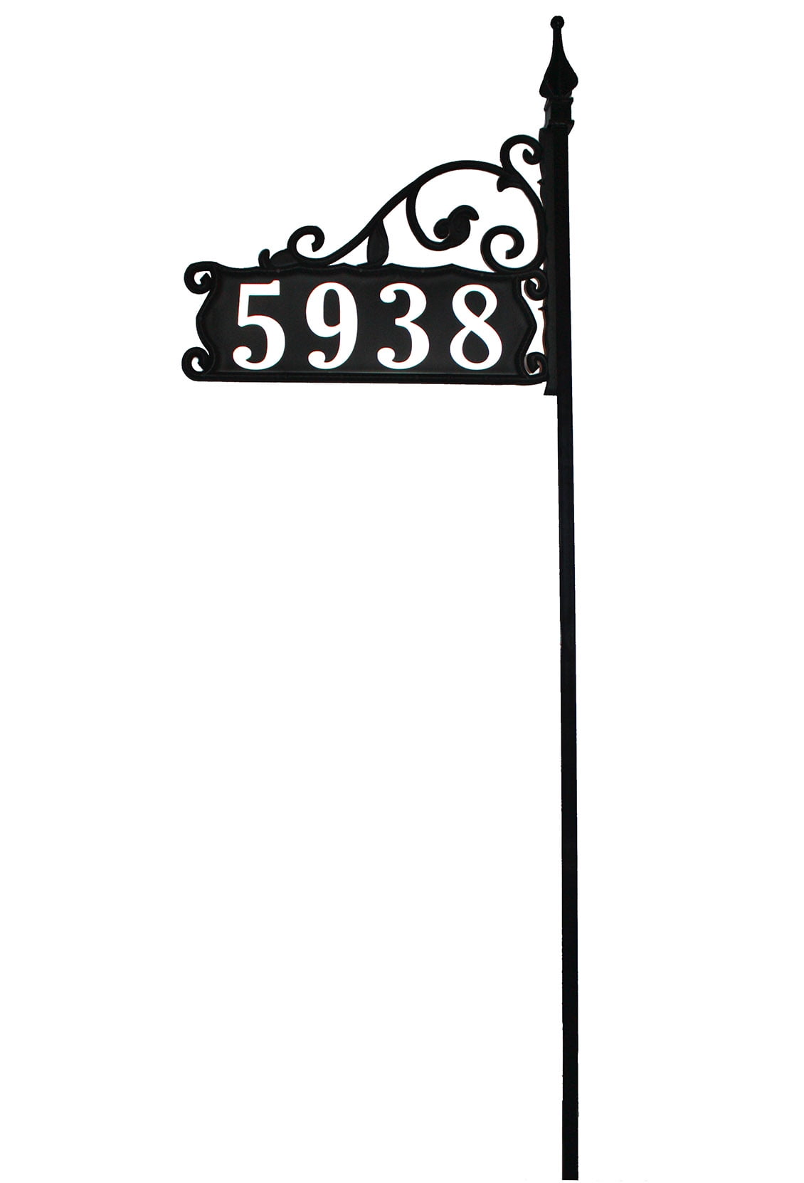 Large Reflective Address Yard Sign- Jumbo 6" Numbers 80" Post For Large Yards... by Address America, Inc.