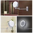 thumbnail image 4 of Wall Mounted Makeup Mirror LED Light Two Sided 360 Rotate Mirror 5X Magnification for Bathroom, 4 of 8
