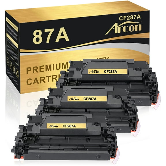 Arcon 3-Pack Compatible Toner for HP 87A CF287A works with HP LaserJet Enterprise M506 M506dn M506n M506x LaserJet Pro M501n M501dn MFP M527dn M527f M527f Printers (Black)